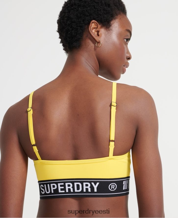 Superdry naised koolitus logoga rinnahoidja B2LT44210 Riietus kollane