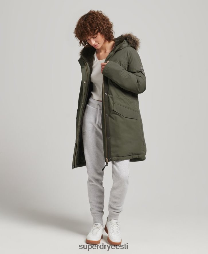 Superdry naised alla everesti park B2LT43599 Riietus khaki