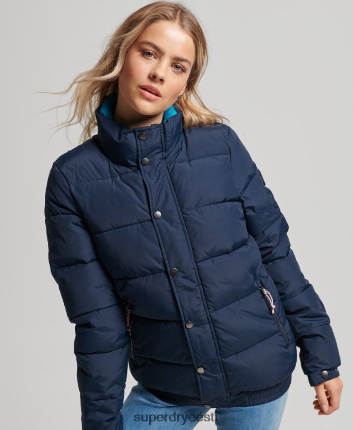 Superdry naised allikas retro puffer jope B2LT45439 Riietus merevägi