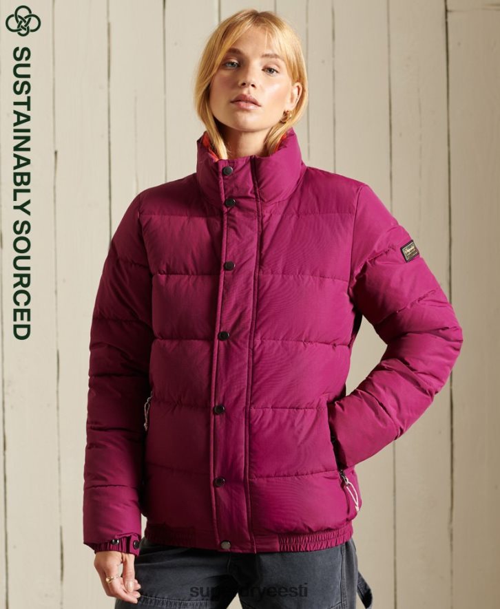 Superdry naised allikas retro puffer jope B2LT45587 Riietus lilla