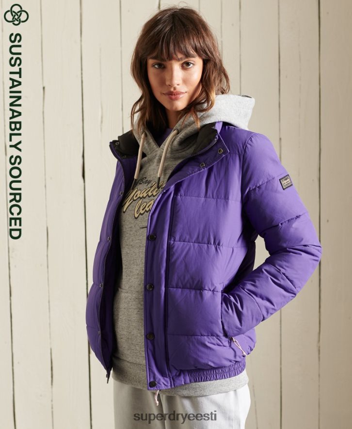 Superdry naised allikas retro puffer jope B2LT45621 Riietus lilla