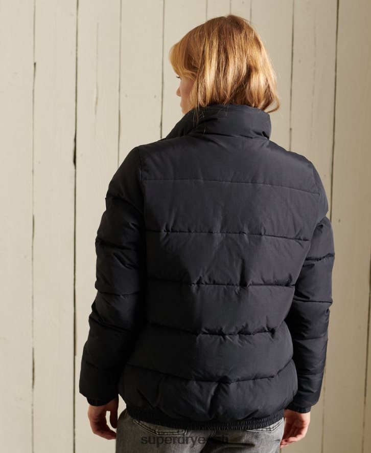 Superdry naised allikas retro puffer jope B2LT45625 Riietus tumehall