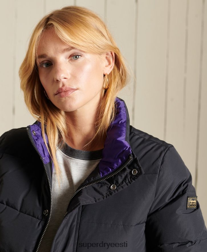 Superdry naised allikas retro puffer jope B2LT45625 Riietus tumehall