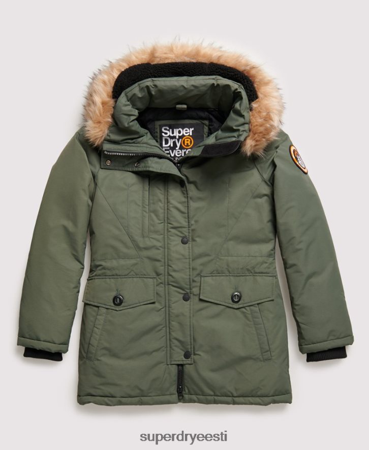 Superdry naised ashley everesti parkjakk B2LT45716 Riietus roheline