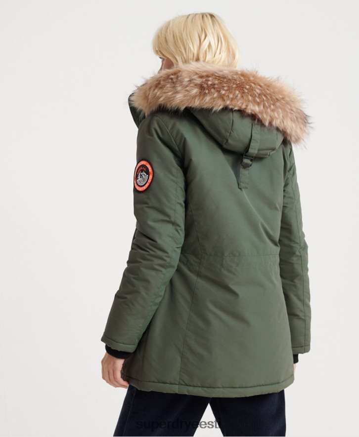 Superdry naised ashley everesti parkjakk B2LT45716 Riietus roheline