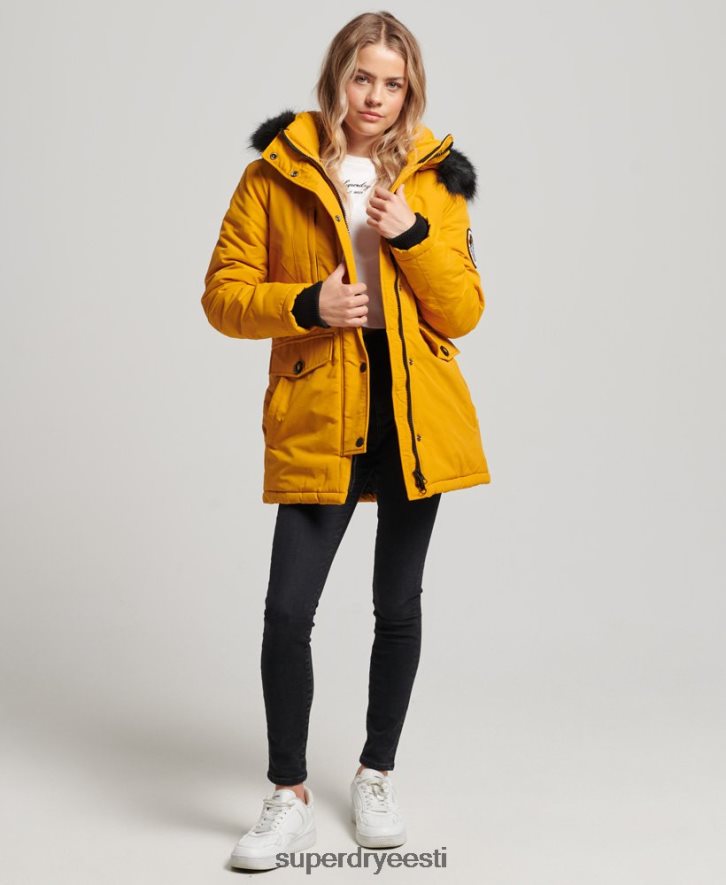 Superdry naised ashley everesti parkjakk B2LT45740 Riietus kollane