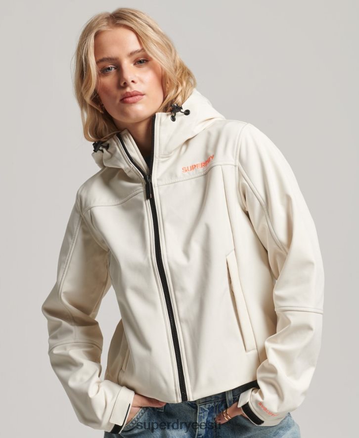 Superdry naised code trekker kapuutsiga softshell jope B2LT43515 Riietus kreem