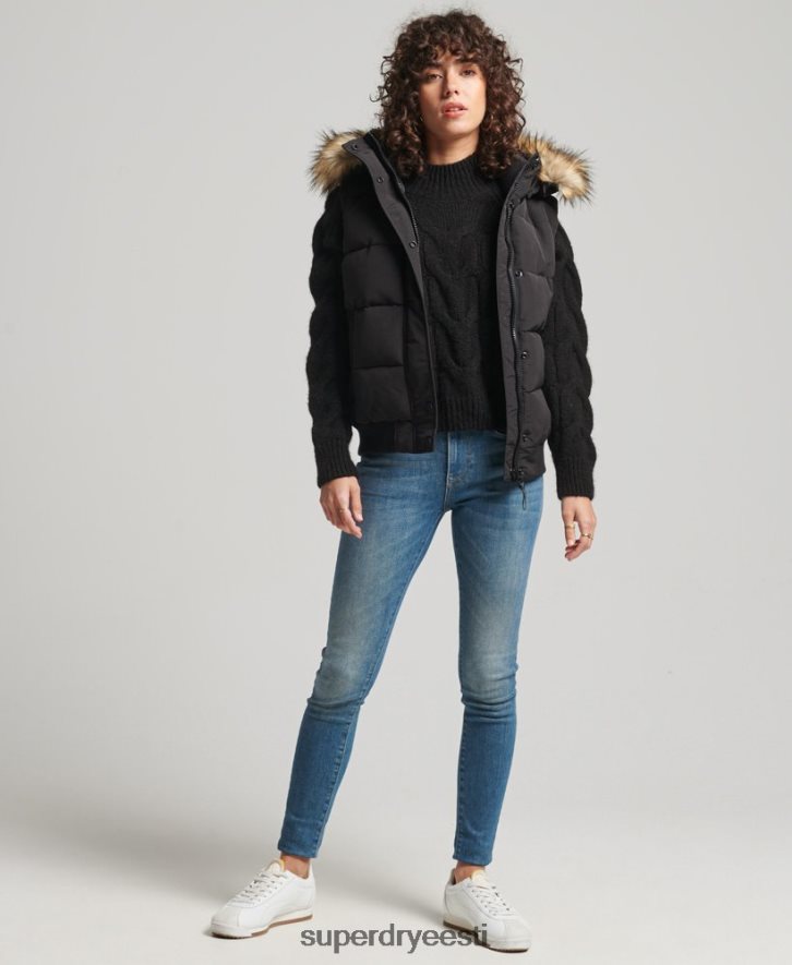 Superdry naised ella gilet B2LT45533 Riietus must