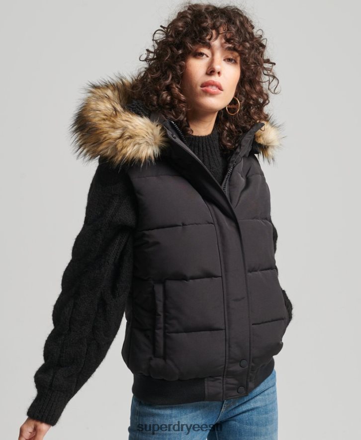 Superdry naised ella gilet B2LT45533 Riietus must