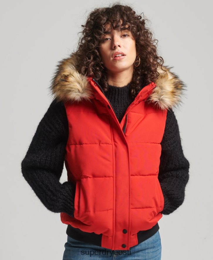 Superdry naised ella gilet B2LT45534 Riietus punane