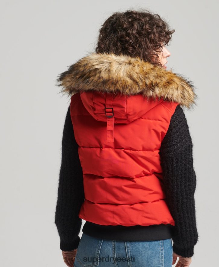 Superdry naised ella gilet B2LT45534 Riietus punane