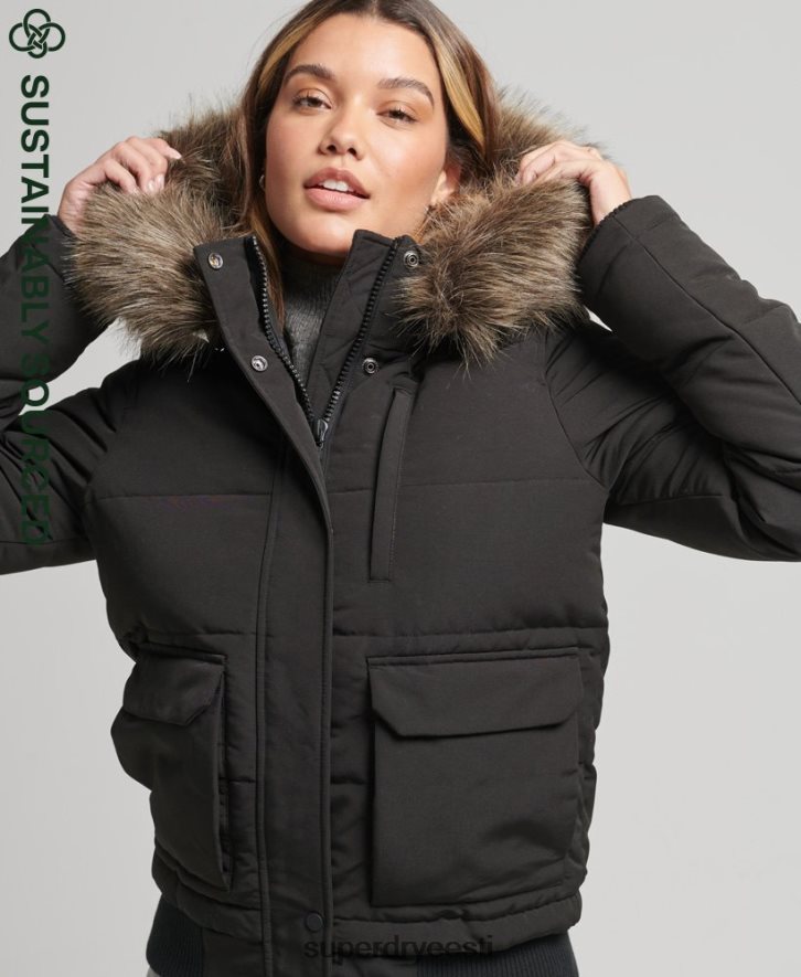 Superdry naised everest kapuutsiga puffer bomber jope B2LT43795 Riietus tumehall