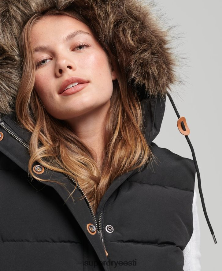 Superdry naised everest kunstkarusnahast särk B2LT43677 Riietus must