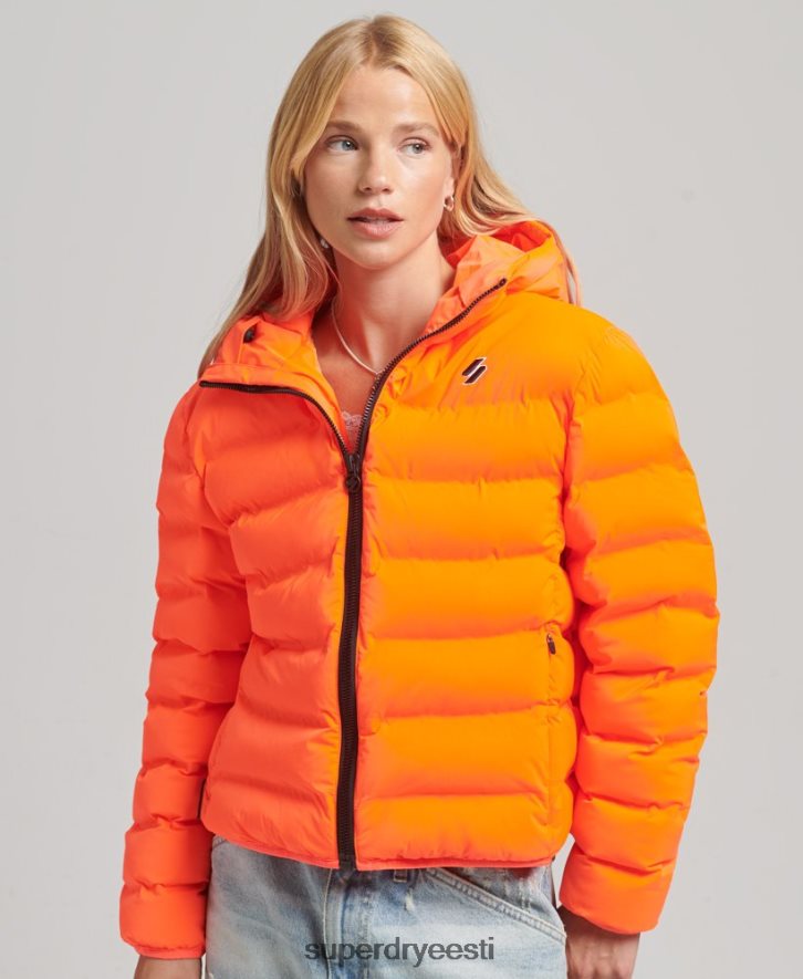 Superdry naised igal hooajal polsterdatud jope B2LT43635 Riietus korallid