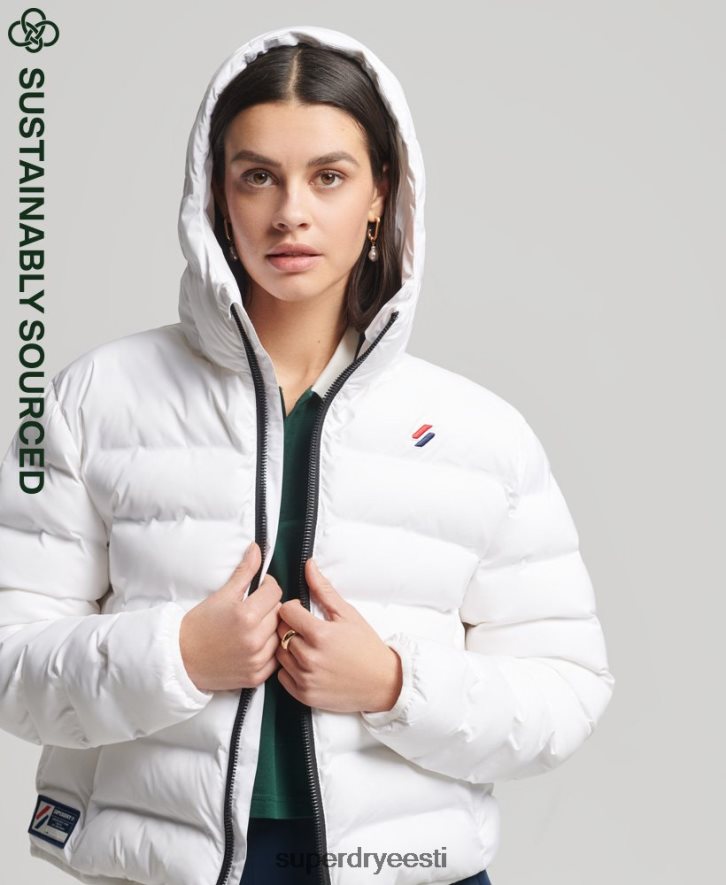 Superdry naised igal hooajal polsterdatud jope B2LT45603 Riietus valge