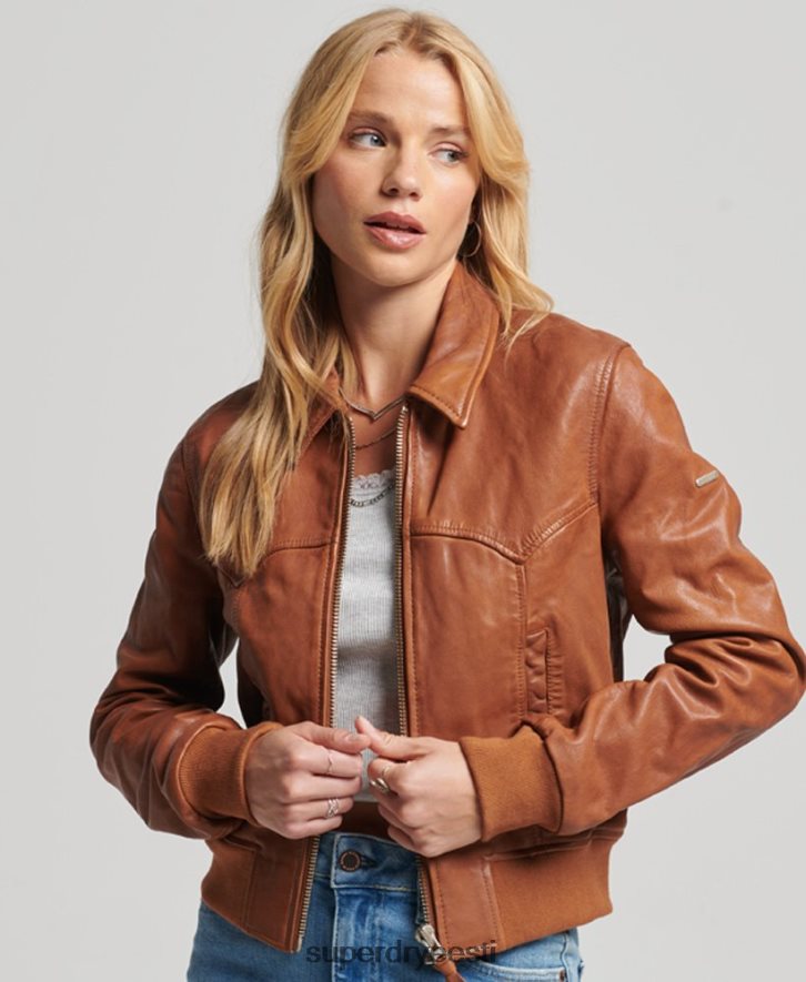 Superdry naised indie klubi jope B2LT45417 Riietus tan