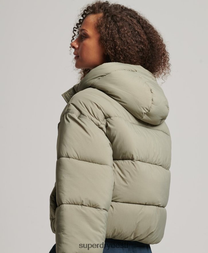 Superdry naised kärbitud kookonist puffjakk B2LT43577 Riietus khaki