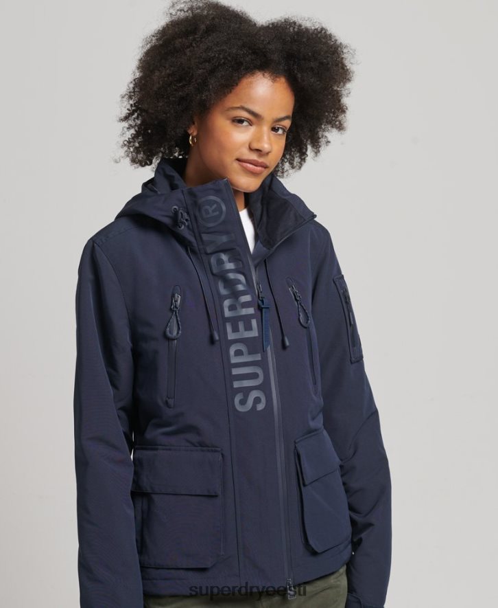 Superdry naised kapuutsiga ülim sd-tuulejope B2LT43587 Riietus merevägi