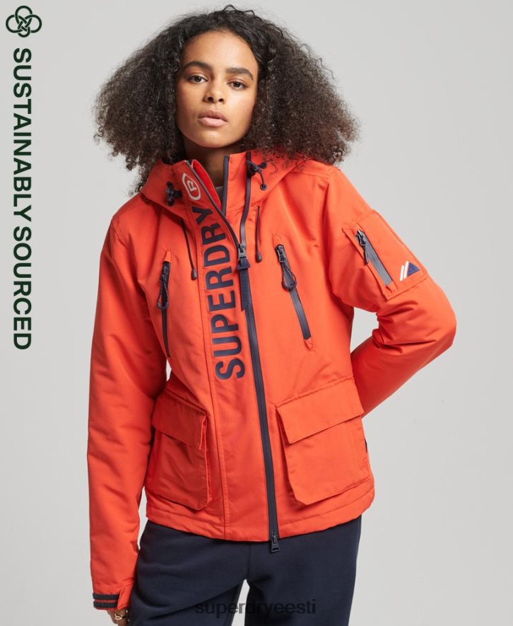 Superdry naised kapuutsiga ülim sd-tuulejope B2LT43663 Riietus oranž