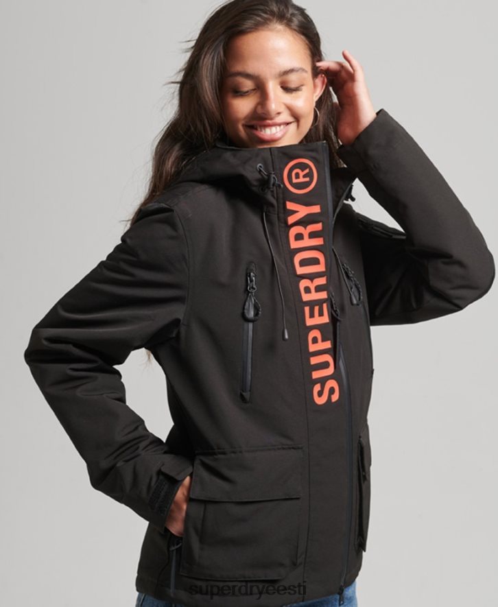 Superdry naised kapuutsiga ülim sd-tuulejope B2LT43665 Riietus must