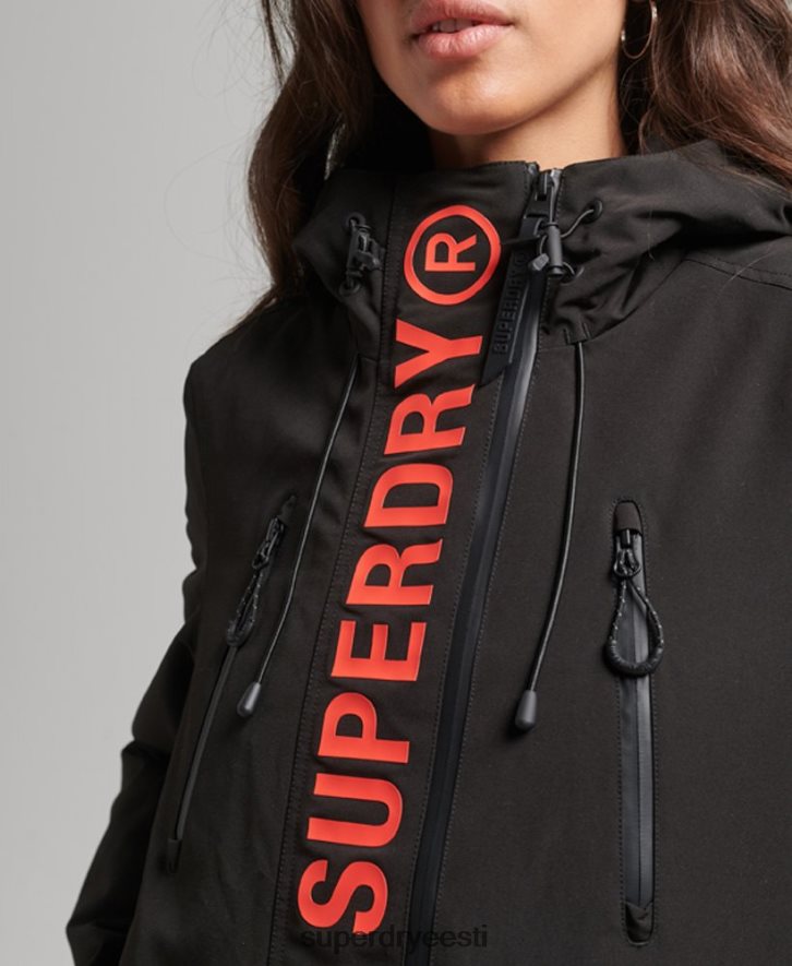 Superdry naised kapuutsiga ülim sd-tuulejope B2LT43665 Riietus must