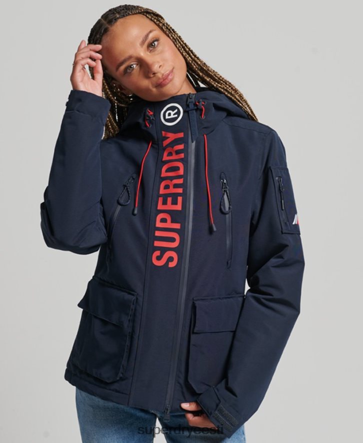 Superdry naised kapuutsiga ülim sd-tuulejope B2LT43738 Riietus merevägi