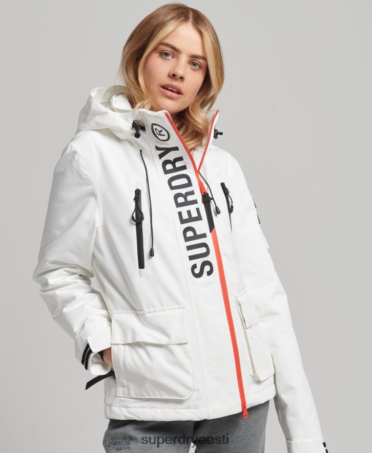 Superdry naised kapuutsiga ülim sd-tuulejope B2LT43821 Riietus valge