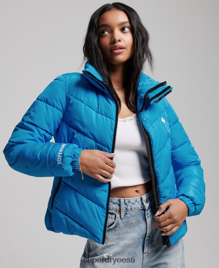 Superdry naised kapuutsita spordijakk B2LT43705 Riietus sinine