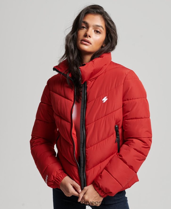 Superdry naised kapuutsita spordijakk B2LT43761 Riietus punane