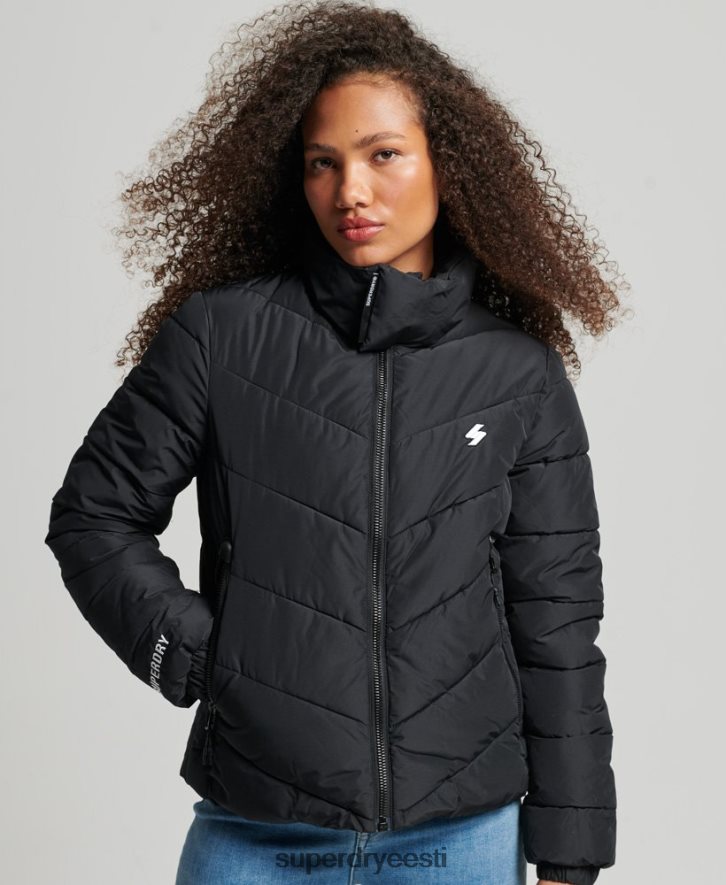 Superdry naised kapuutsita spordijakk B2LT43800 Riietus must