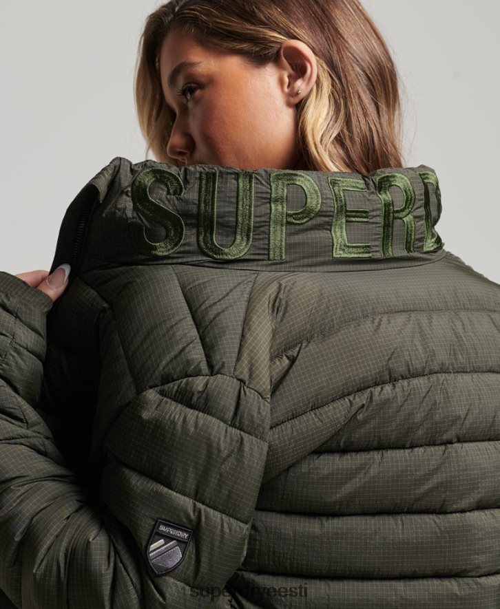 Superdry naised klassikaline logoga puffjakk B2LT45437 Riietus roheline