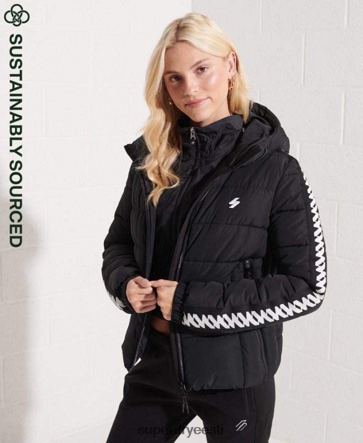 Superdry naised koodilogoga teip piiritusjope B2LT45649 Riietus must