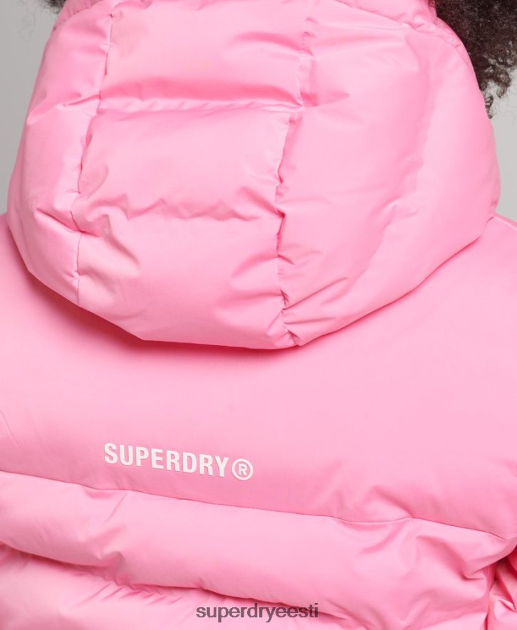 Superdry naised kuumtihendatud polsterdatud jope B2LT43631 Riietus roosa