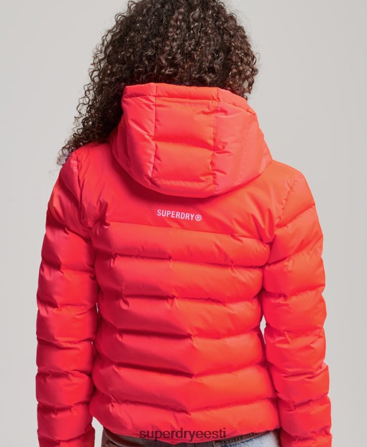 Superdry naised kuumtihendatud polsterdatud jope B2LT43711 Riietus korallid