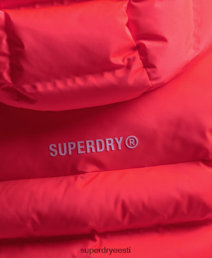 Superdry naised kuumtihendatud polsterdatud jope B2LT43711 Riietus korallid