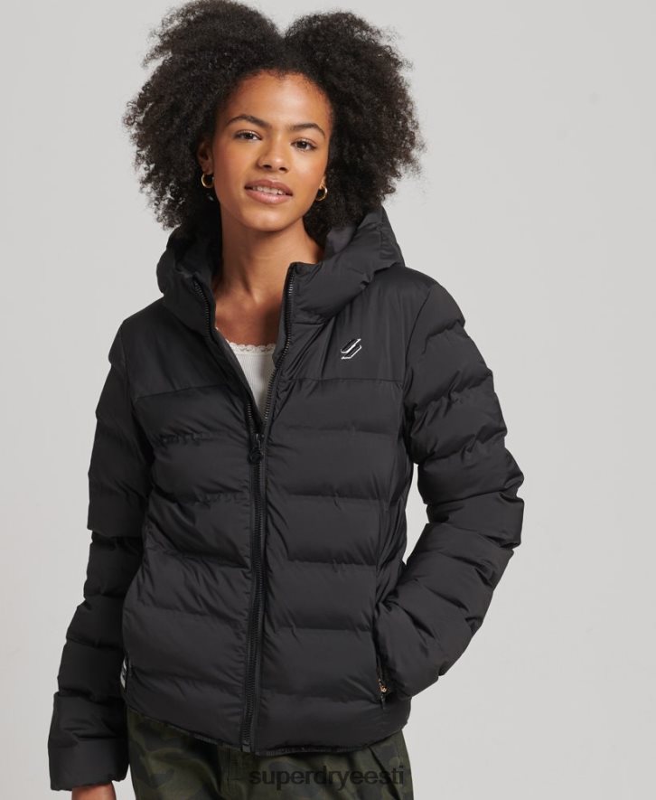 Superdry naised kuumtihendatud polsterdatud jope B2LT43726 Riietus must