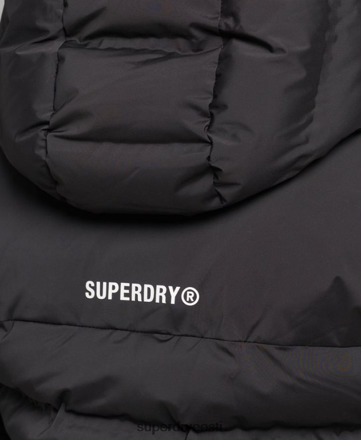 Superdry naised kuumtihendatud polsterdatud jope B2LT43726 Riietus must