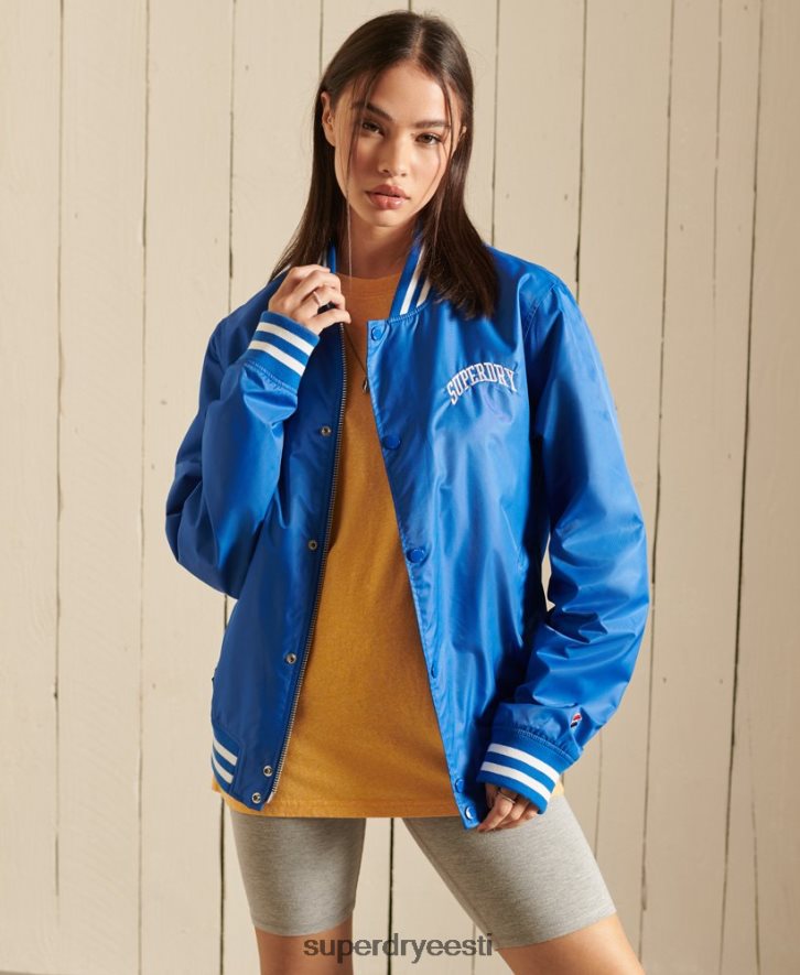 Superdry naised ülisuur ülikooli pesapallijope B2LT43852 Riietus sinine