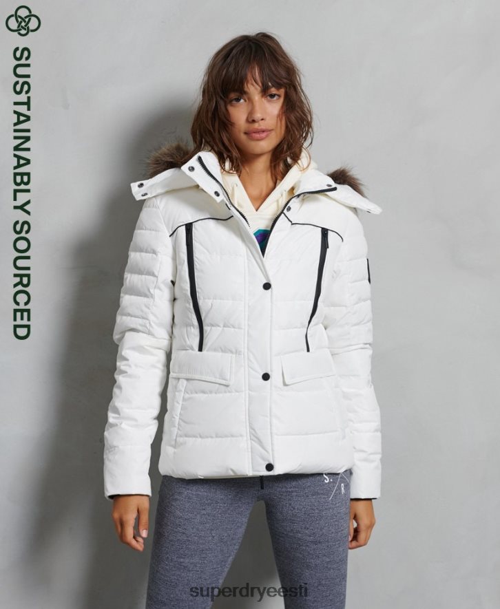 Superdry naised liustikupolsterdatud jope B2LT45514 Riietus valge