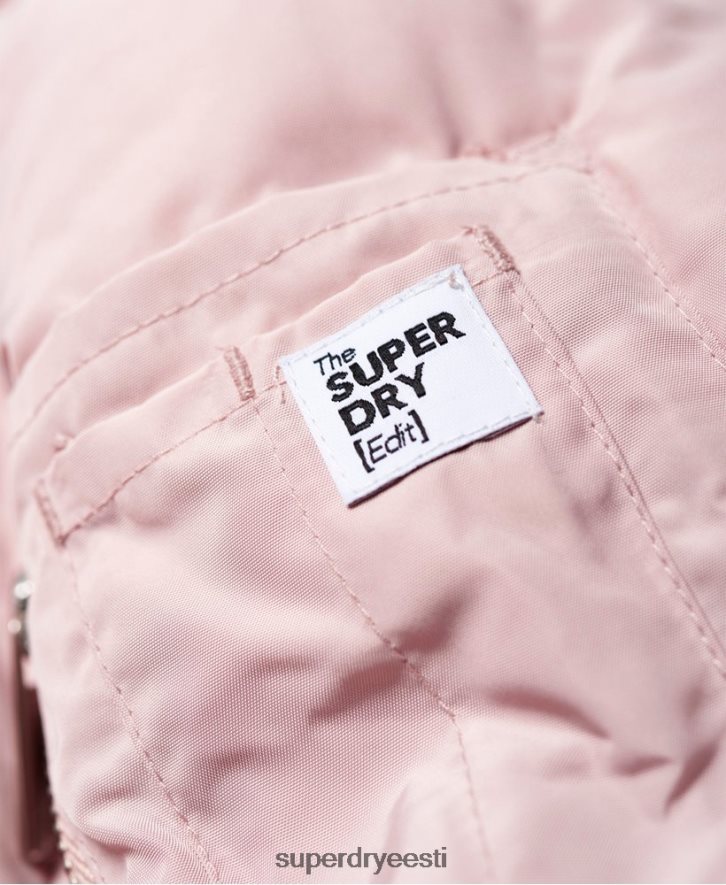 Superdry naised luksuslik õngejada puffjakk B2LT43848 Riietus roosa