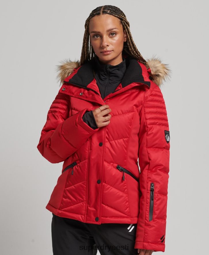 Superdry naised lumeluks puffjope B2LT43566 Riietus punane