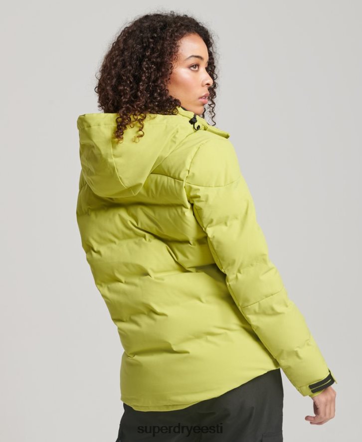 Superdry naised motion pro puffer jope B2LT43549 Riietus kollane