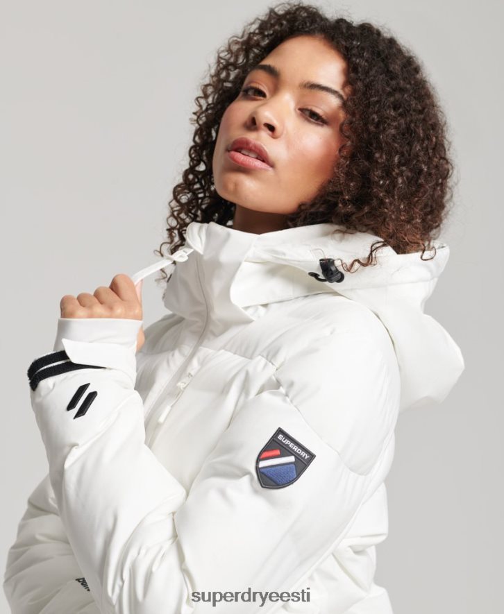 Superdry naised motion pro puffer jope B2LT43638 Riietus valge