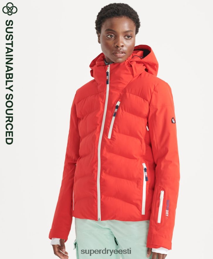 Superdry naised motion pro puffer jope B2LT43832 Riietus punane