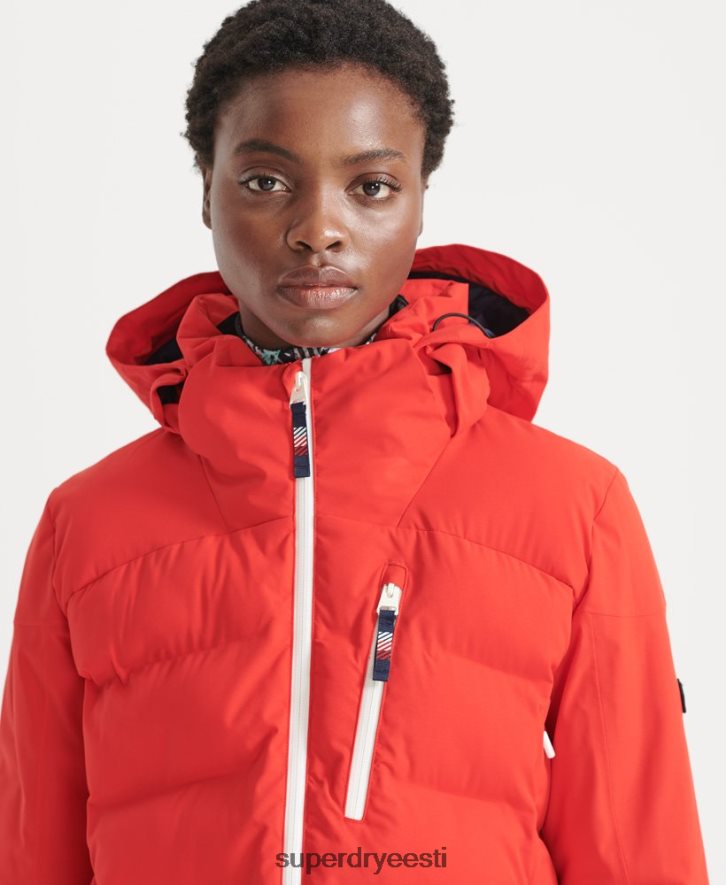 Superdry naised motion pro puffer jope B2LT43832 Riietus punane