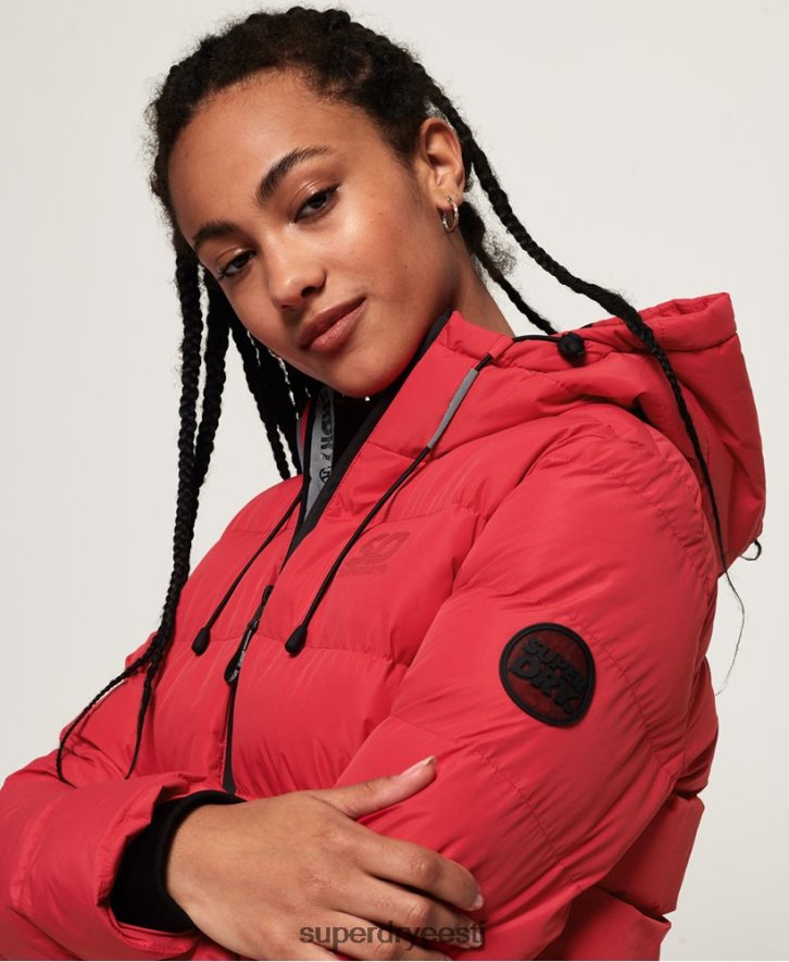 Superdry naised piiritusepuhvri ikoonjakk B2LT43831 Riietus punane