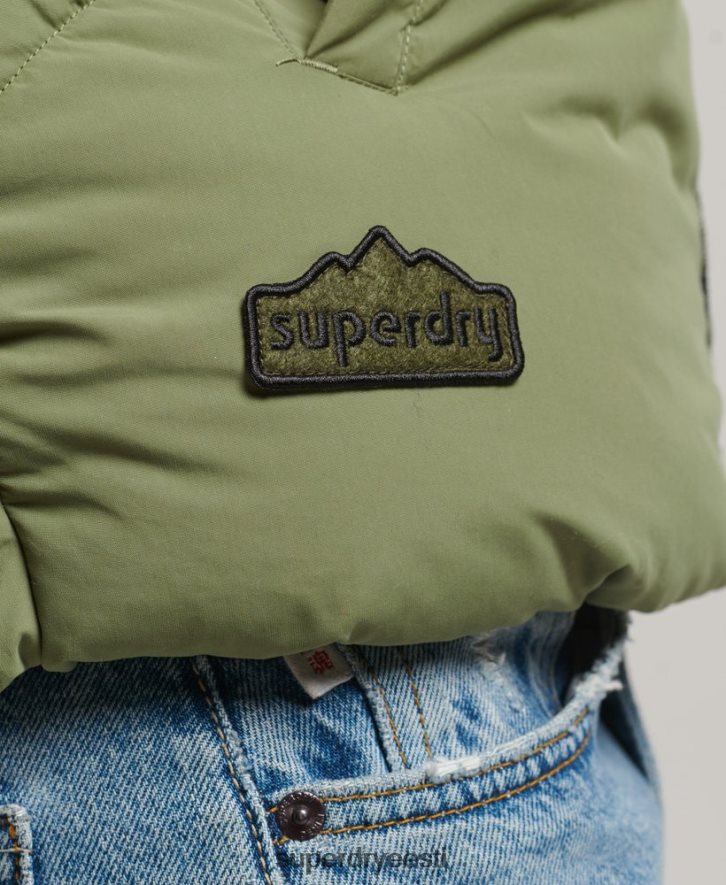 Superdry naised retro paneeliga puhvriie B2LT45472 Riietus roheline