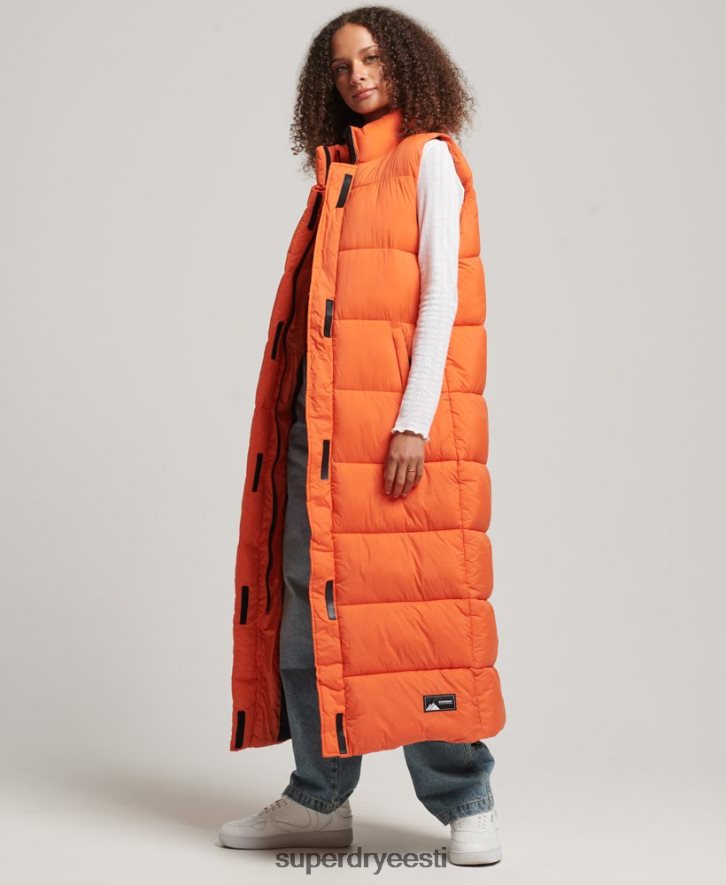 Superdry naised ripstop õngejada puffer gilet B2LT43695 Riietus oranž