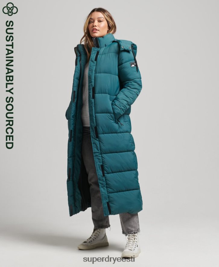 Superdry naised ripstop õngejada puhvis jope B2LT43603 Riietus roheline