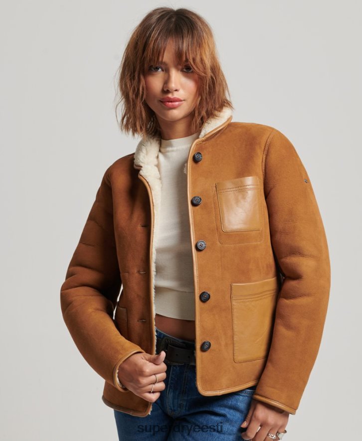 Superdry naised shearling koristusjope B2LT45424 Riietus tan